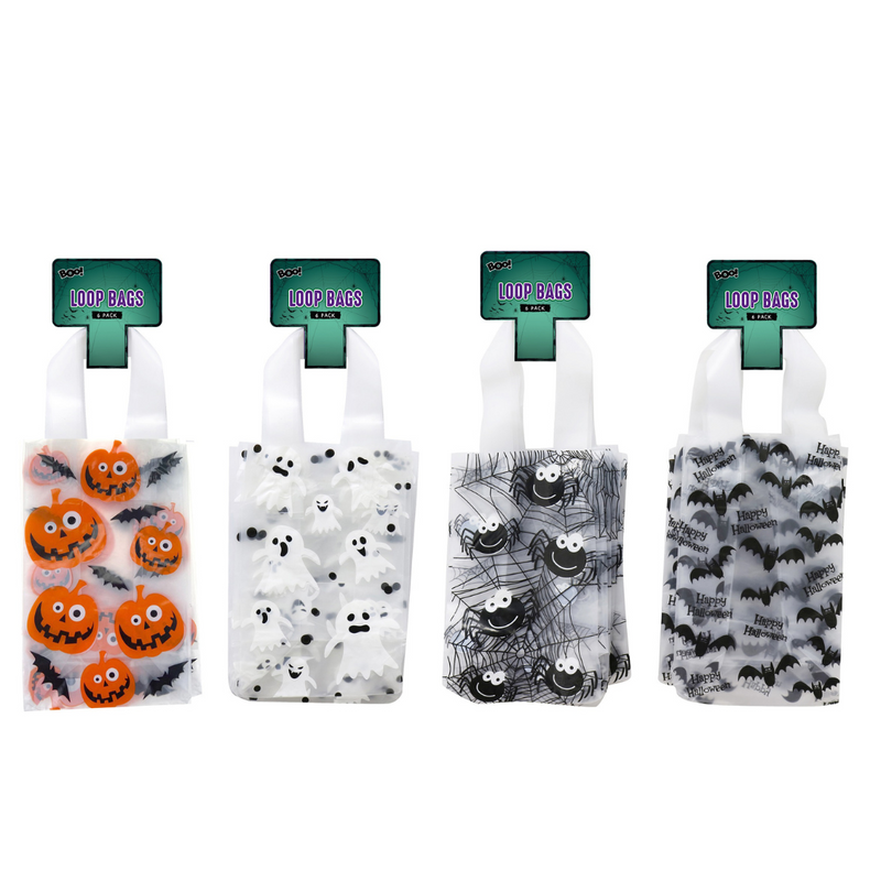 Ronis Trick Or Treat Loot Bags 20cm 6pk 4 Asstd