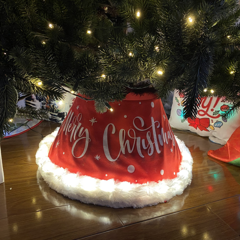 Ronis USB Light Up Tree Base Merry Christmas