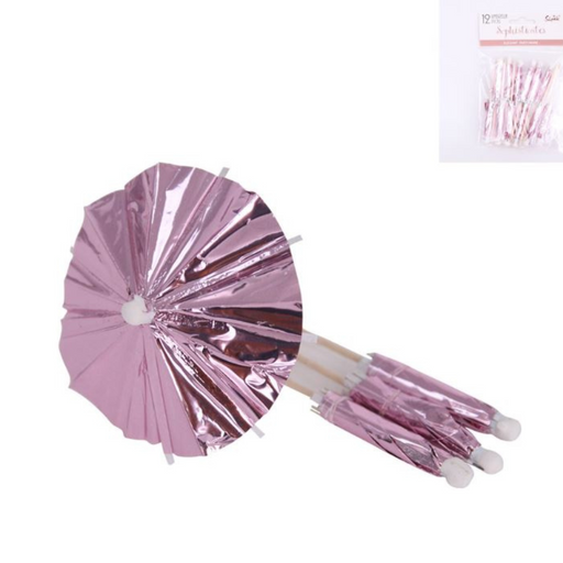 Ronis Umbrella Metallic Pink Pick 12pk