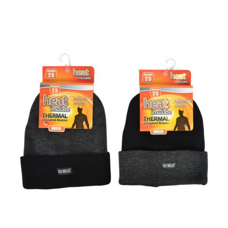 Ronis Unisex Heat Insulate Beanie with Fold 2 Asstd