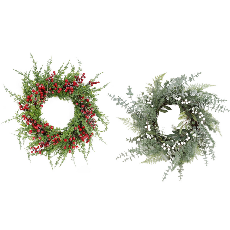 Mixed Foliage Berry Wreath 50cm