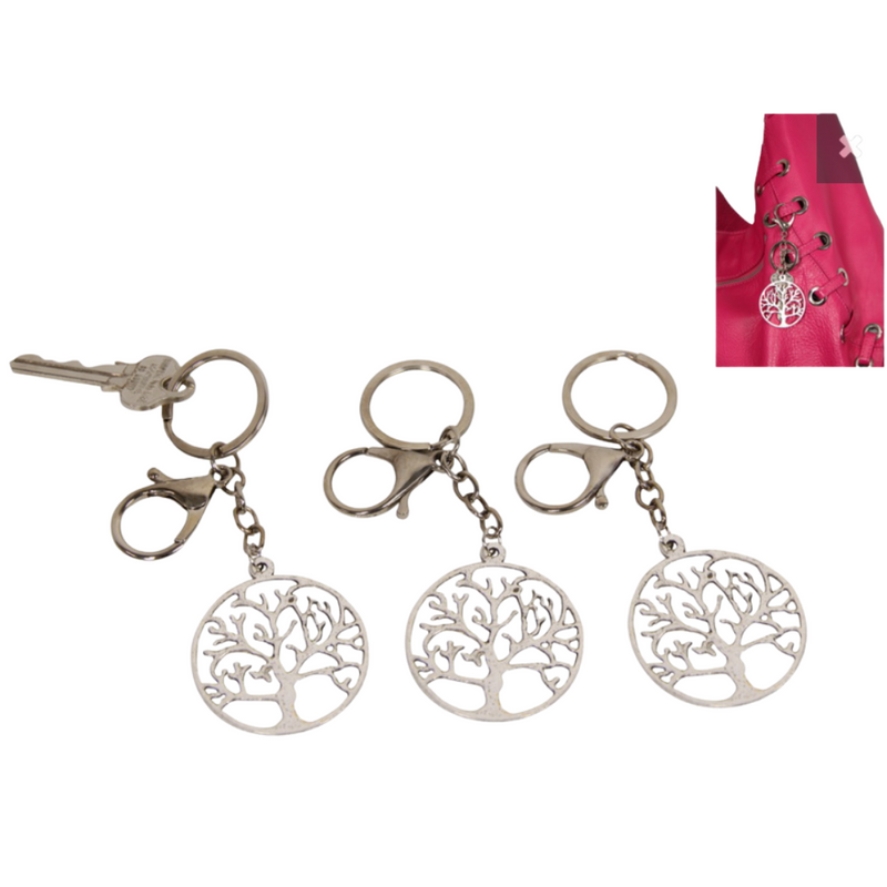 METAL TREE OF LIFE BAG CLIP & K/RING