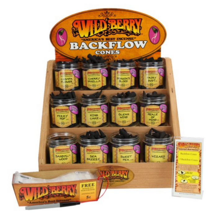 Incense™ Wild Berry Backflow Cone Starter Kit 12 Flavours