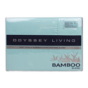 Bed Linen™ QB Light Aqua Bamboo Blend Sheet 90GSM – thumbnail
