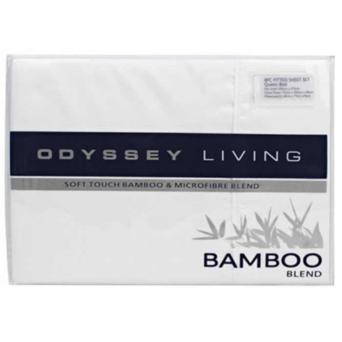 Bed Linen™ QB White Bamboo Blend Sheet (90GSM)
