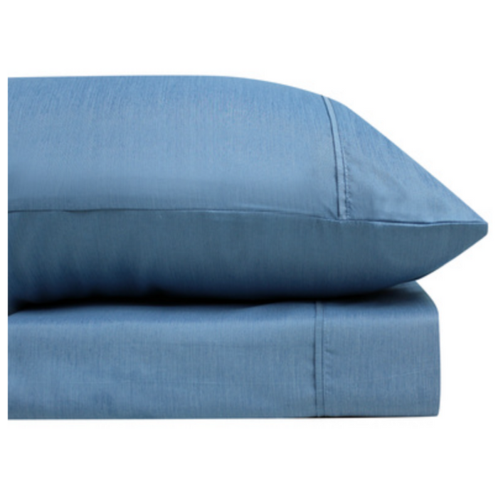 Bed Linen™ QB Sterling Blue Bamboo Blend 90GSM