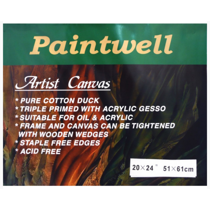 Paintwell Student 20cmx20cm 320gsm single thick triple primed