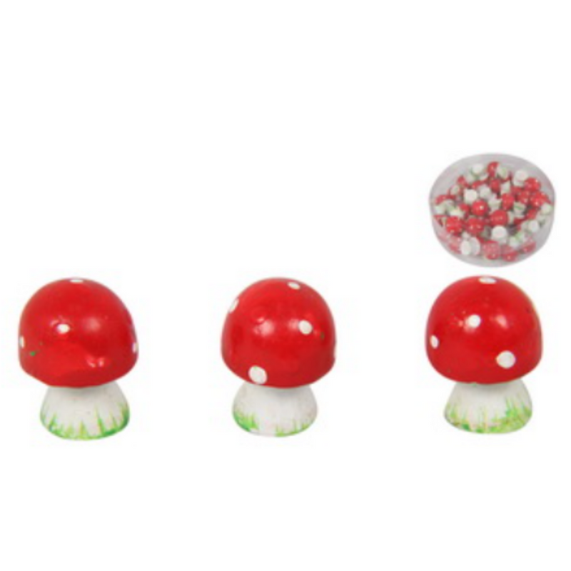 Miniature2cm Mushroom Red & White