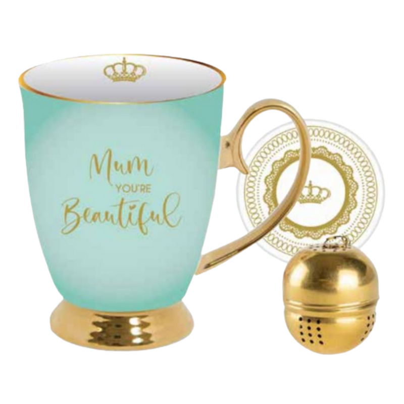 Mum Youre Beautiful Mug Set Mint