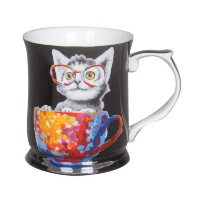 Lovely Mug™ Cheeki Little Cat Mug Black 415ml