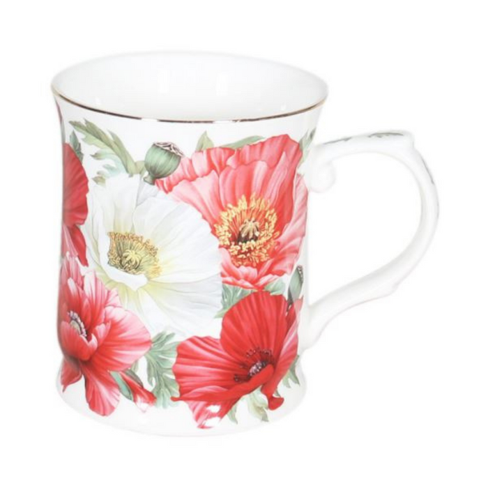 Lovely Mug™ New Poppies on White Mug 415ml
