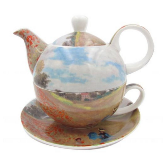 Teacup Set™ Monet Poppies Tea For One