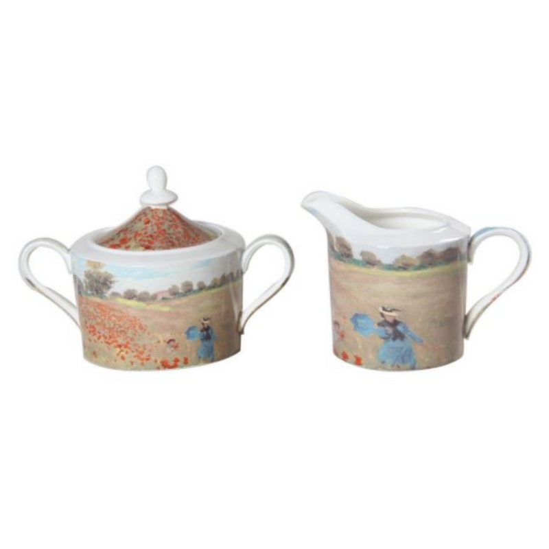 Monet Poppies Sugar and Creamer Set