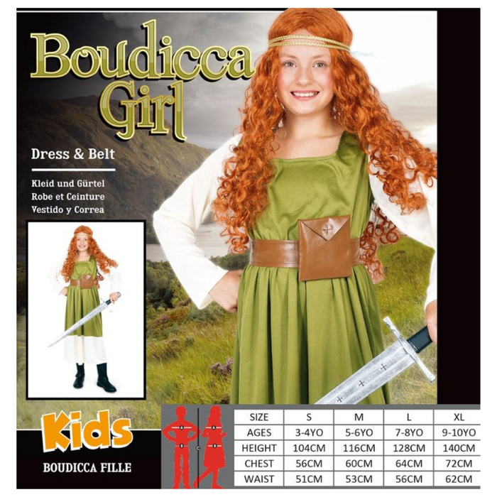 Boudicca Girl Costume Small