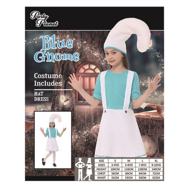 Miss Blue Gnome Costume - Medium
