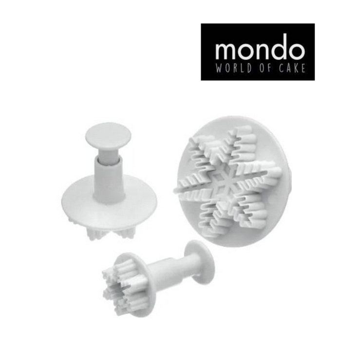 MONDO Snowflake Plunger Cutter Set 3 Pc