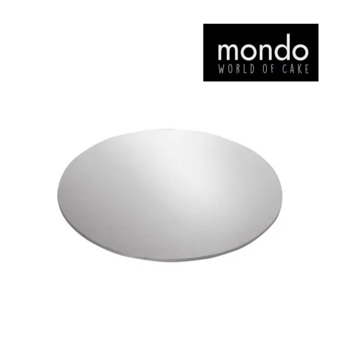 MONDO Cake Board Round - Silver Foil 8in 1pc 20cm