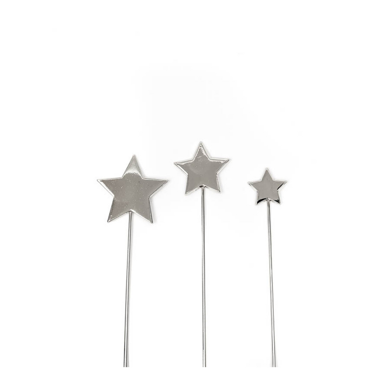 Cake Topper Stars Cake Topper Silver Metal