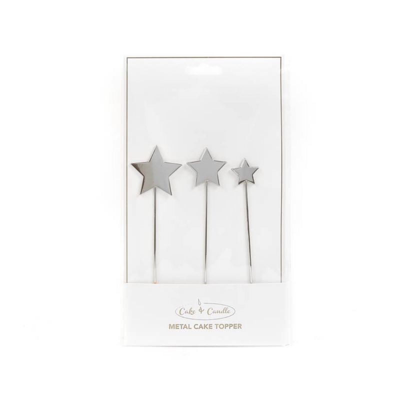 Cake Topper Stars Cake Topper Silver Metal