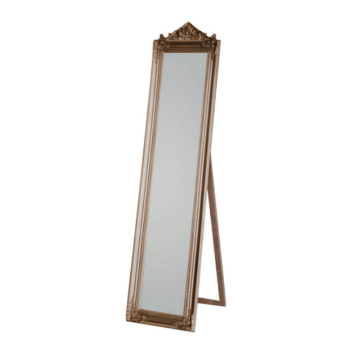 Standing Mirror Evelyn Ornate Mirror Stand Champagne 180x44x6cm