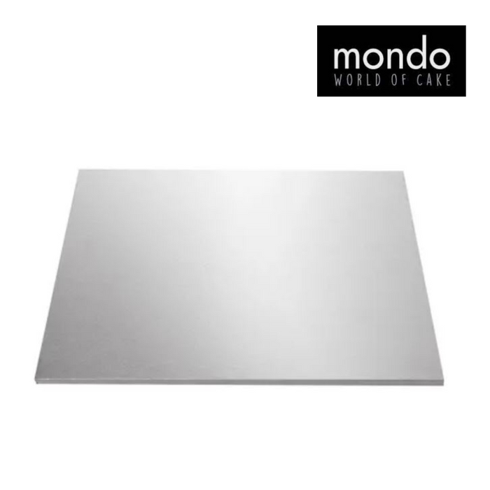 MONDO Cake Board Square - Silver Foil 15in 1pc 37.5cm