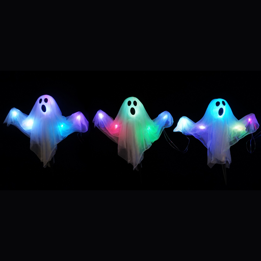 Light Up Ghost Lawn Stakes 3pc, 120cm