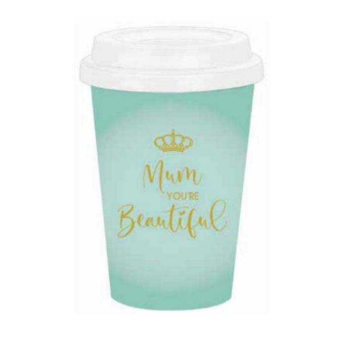 Mum Youre Beautiful Travel Mug Mint