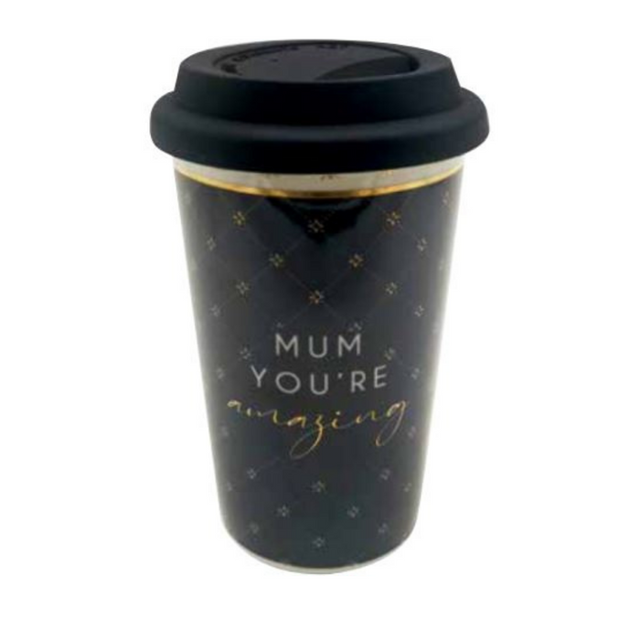 Mum Youre Amazing Travel Mug Black