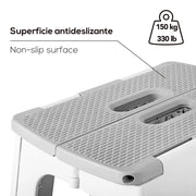 Compact Grey Foldable Stool 23cm