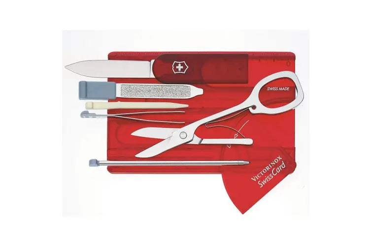 Victorinox Sak Swiss Card Classic Red Translucent
