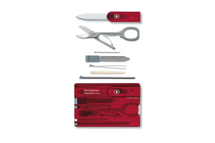 Victorinox Sak Swiss Card Classic Red Translucent