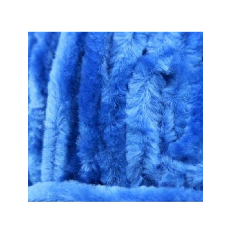 Velvetine yarn regal blue 19 100g 150m, soft velvet yarn for crochet plush toys and décor.