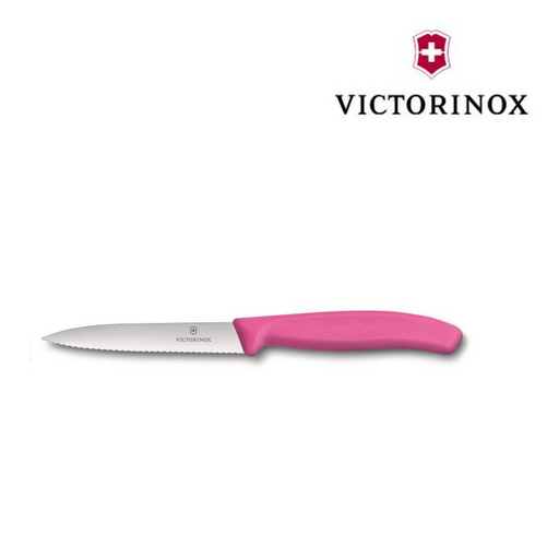 Ronis Victorinox Paring Knife Pointed Wavy 10cm Pink