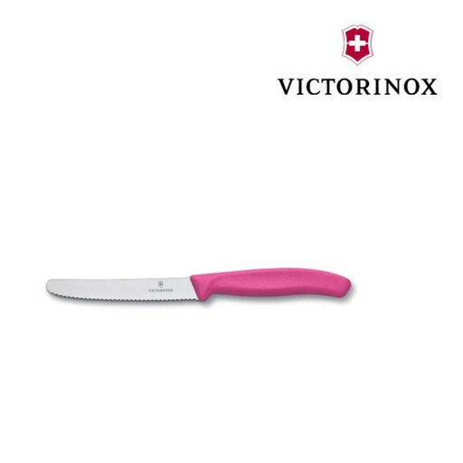 Ronis Victorinox Steak and Tomato Knife Wavy Edge 11cm Pink