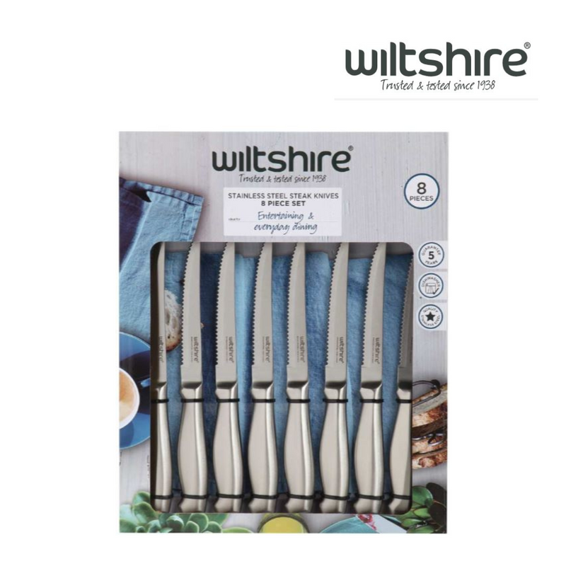 Steak Knife Set 8Pc Stainless Steel Wiltshire