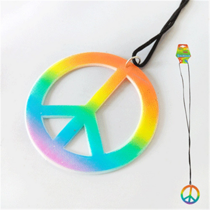Beaded Peace Sign Necklace