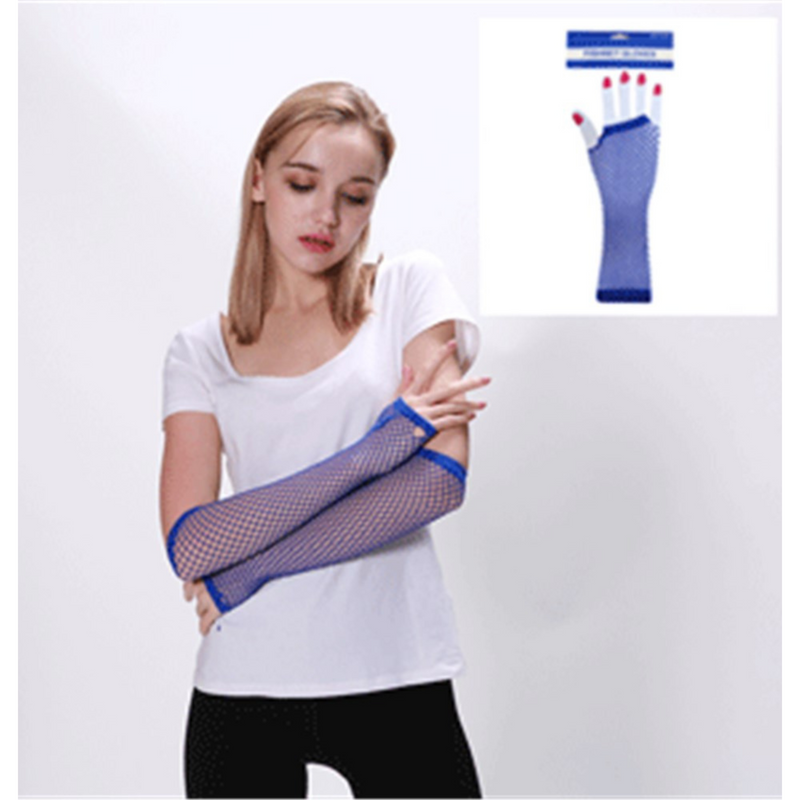 Fishnet Gloves Blue