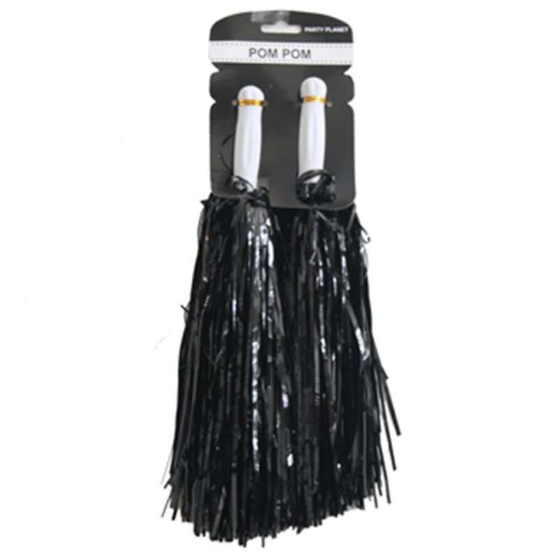 2PK METALLIC POM POM­BLACK