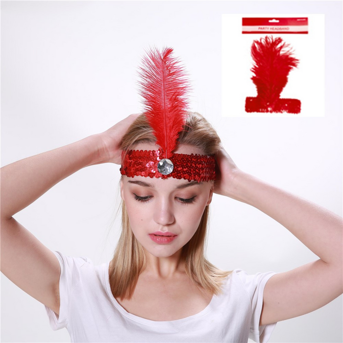 Flapper Headband - Red