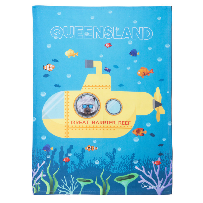 CVD - Great Barrier Reef Tea Towel 50x70cm Multi