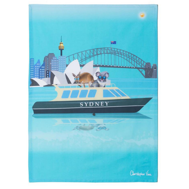 CVD - Sydney Harbour Tea Towel 50x70cm Multi