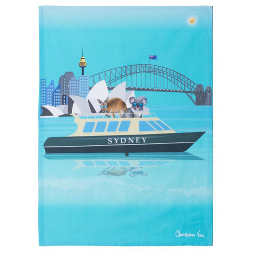 CVD - Sydney Harbour Tea Towel 50x70cm Multi