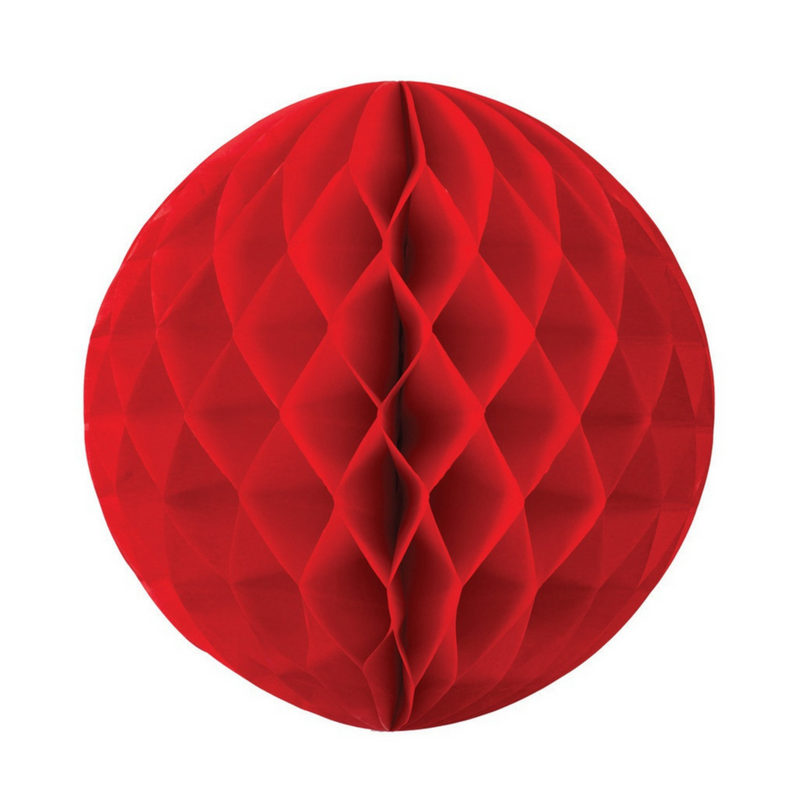 Honeycomb Ball Apple Red 25cm Five Star