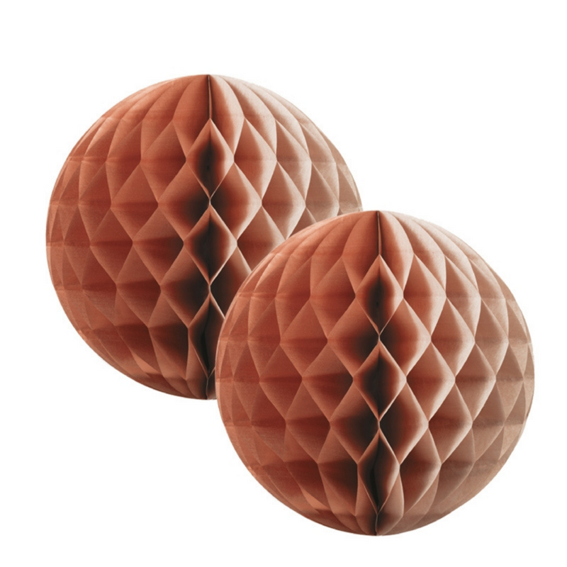 Honeycomb Ball Metallic Gold 15cm 2 pk Five Star