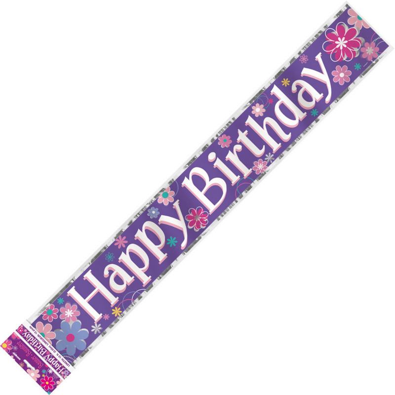 Birthday Blossom Foil Banner 12ft
