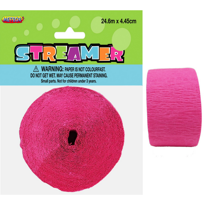 Crepe Streamer - Hot Pink