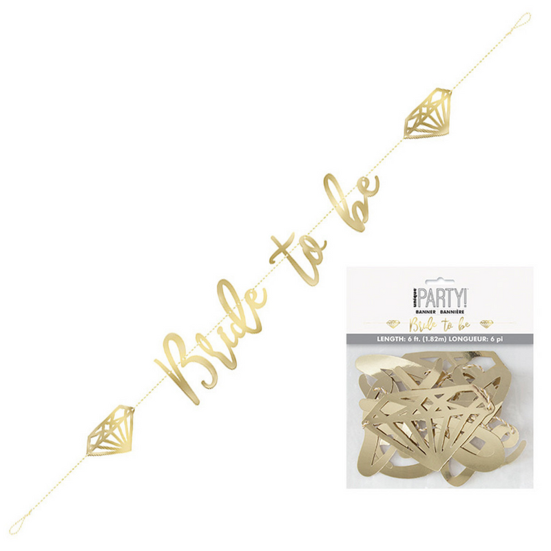 Bride To Be Gold Banner