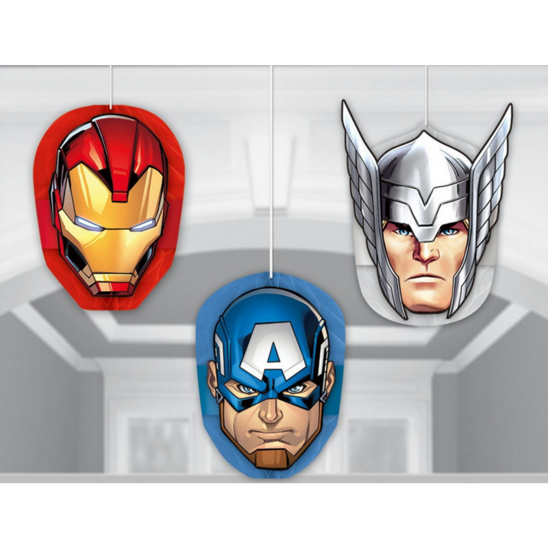 Avengers Epic Honeycomb Decorations - Tissue & Printed Paper 3pk
