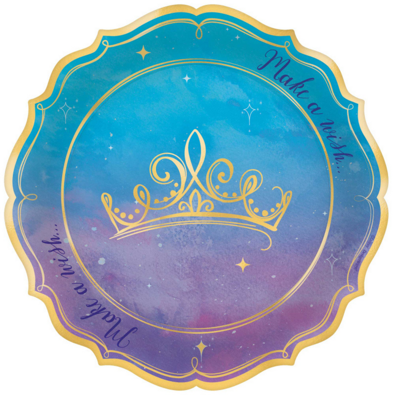 Plates Disney Princess OUAT 17cm Metallic Shape