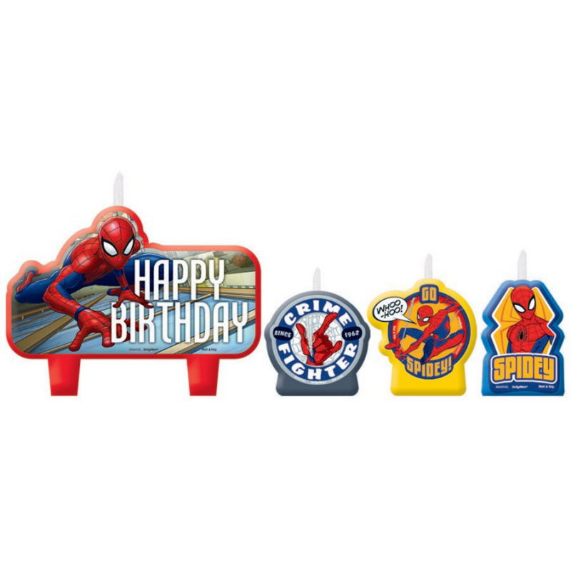 Spider-Man Webbed Wonder Birthday Candle Set 4Pk